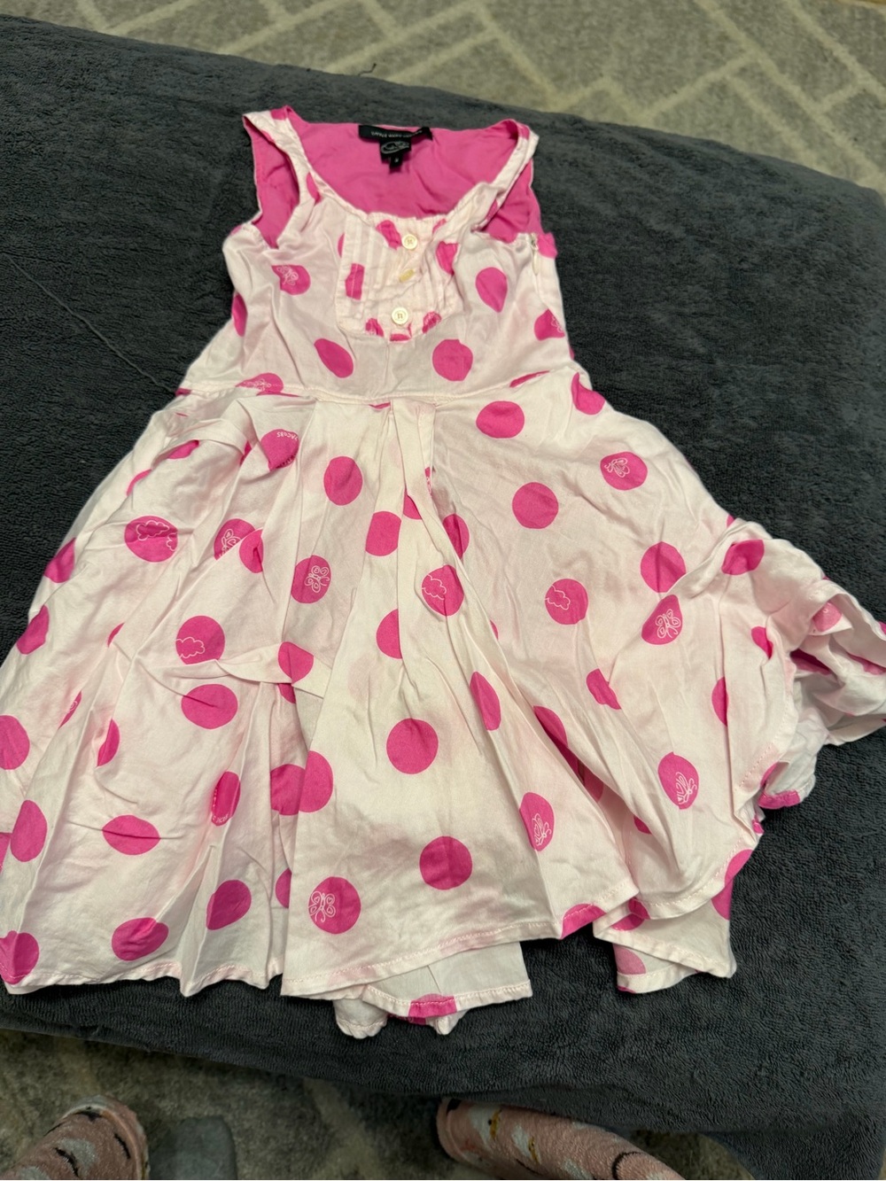 Little Marc Jacobs Pink Polka Dot Dress